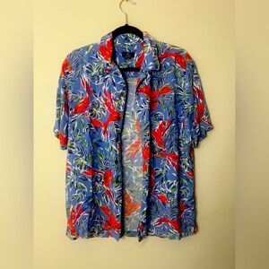 George - Hawaiian Shirt Men’s Short Sleeve Button-Up Tropical Medium‎